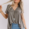 Modern Muse Babydoll Top In Espresso Image - 1