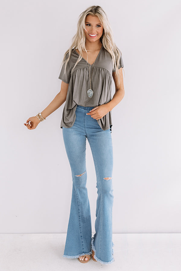 Modern Muse Babydoll Top In Espresso Image - 2