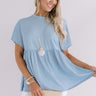 A Moment's Notice Shift Top In Sky Blue Image - 1