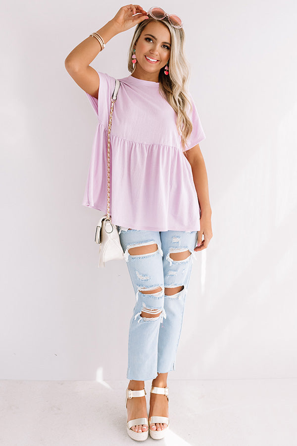 A Moment's Notice Shift Top In Violet