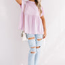 A Moment's Notice Shift Top In Violet Image - 1