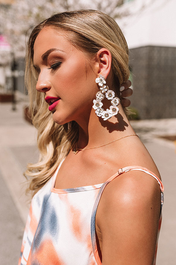 Vino Vacay Earrings In White