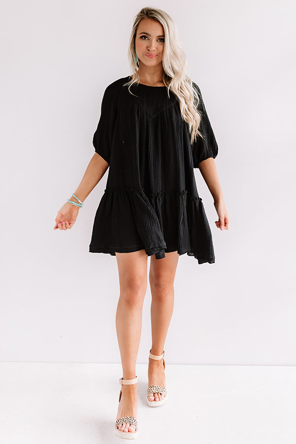 Destin Dawn Shift Dress In Black Image - 2