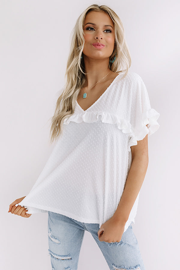 Sippin' In St. Thomas Shift Top In White Image - 1