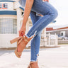 Go On Faux Leather Heel in Tan Image - 1
