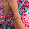 Kendra Scott Elton Gold Cuff Bracelet in Bronze Veined Turquoise Magnesite Image - 1
