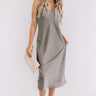 Glam Expectations Satin Midi in Martini Olive Image - 1