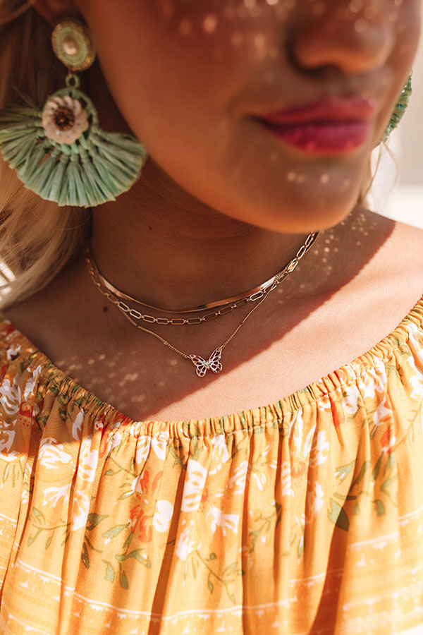 You Make My Heart Flutter Layered Necklace Image - 2