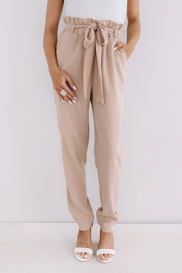 Style Session High Waist Trousers In Iced Mocha Image - 2