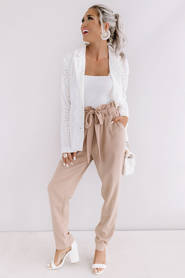 Style Session High Waist Trousers In Iced Mocha Image - 1