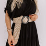 Style Muse Woven Belt In Tan Image - 1