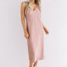 Glam Expectations Satin Midi in Rustic Rose Image - 1