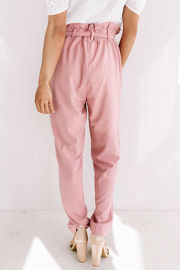 Style Session High Waist Trousers In Blush Image - 3