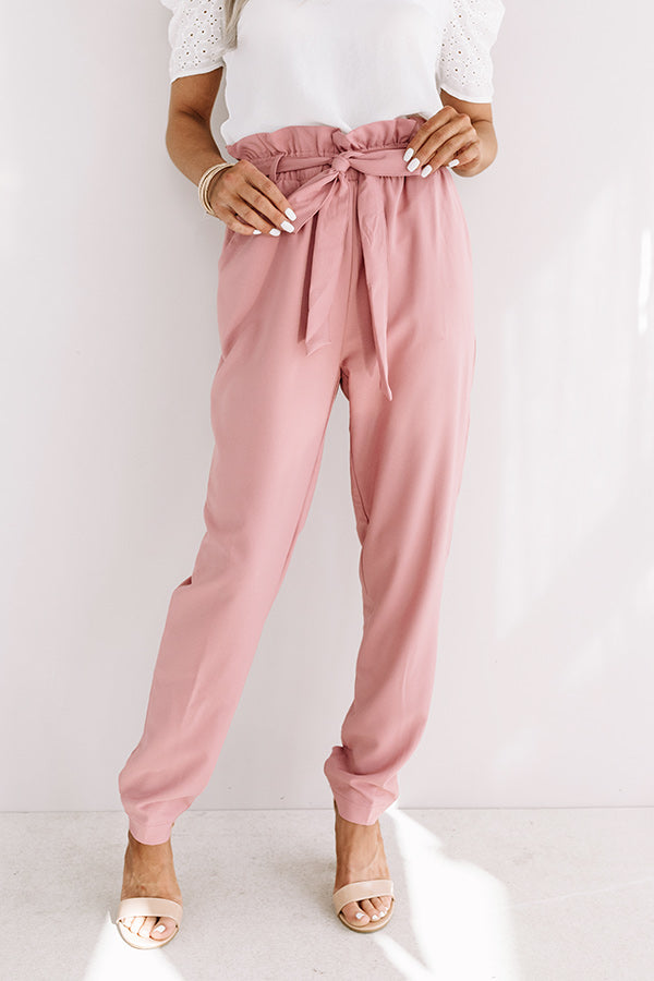 Style Session High Waist Trousers In Blush Image - 2