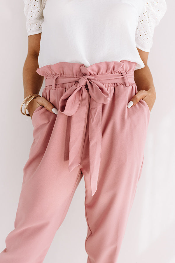 Style Session High Waist Trousers In Blush Image - 4