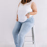 The Shea Midrise Ankle Skinny in Light Wash Curves Image - 1