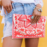 Cue The Cocktails Embroidered Clutch Image - 1