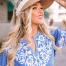Sunkissed Raffia Pearl Visor In Tan Image - 1