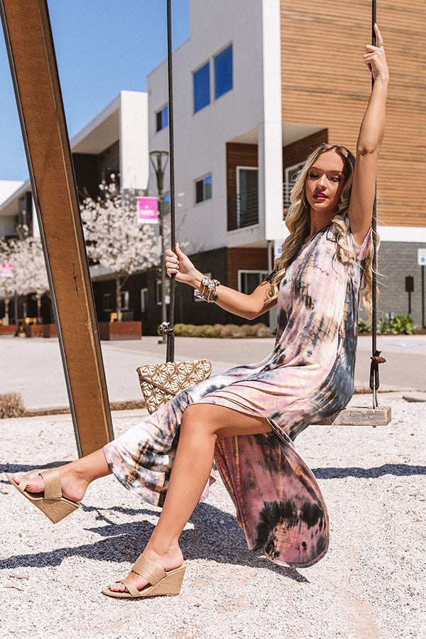 Patio, Please Tie Dye Maxi In Blush Image - 2