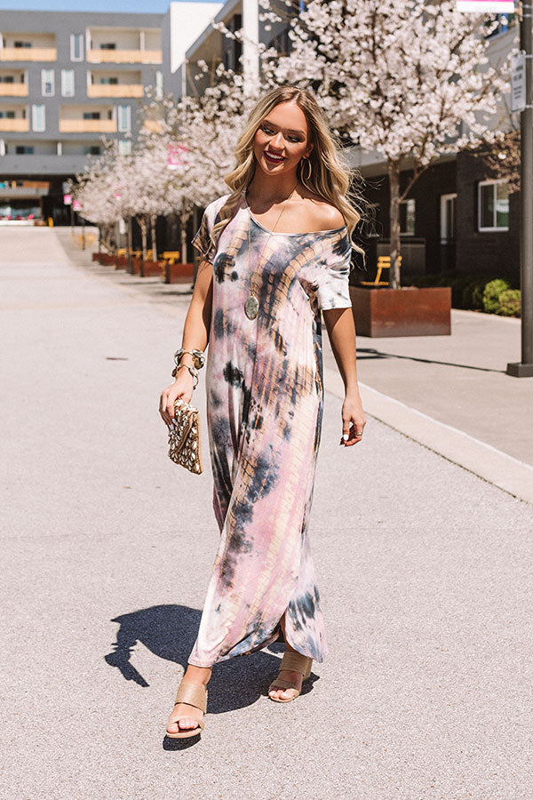 Patio, Please Tie Dye Maxi In Blush Image - 1