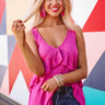 Tampa Bay Bliss Babydoll Tank in Fuchsia Image - 1