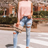Chic Showstopper Pleated Top In Peach Image - 1