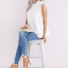 Chic Showstopper Pleated Top In White Image - 1