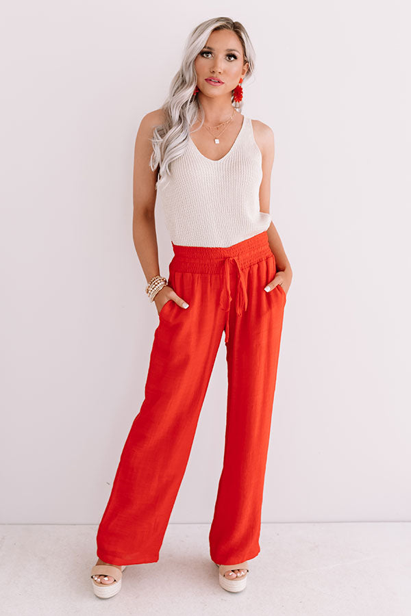 Real Talk Pants In Red