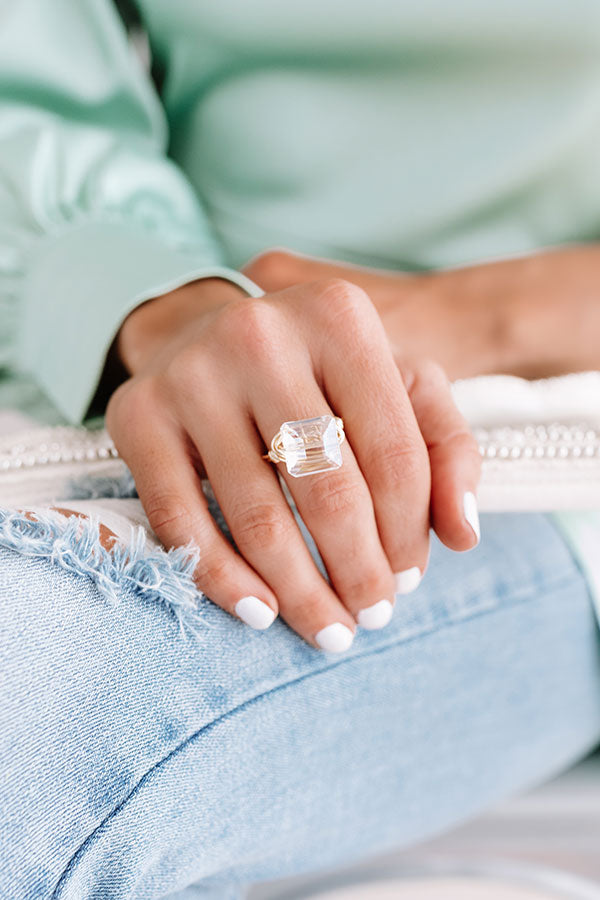 Clear Iridescent Ring