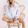 Cappuccinos And Chill Tie Dye Sweatshirt In Blue Image - 1