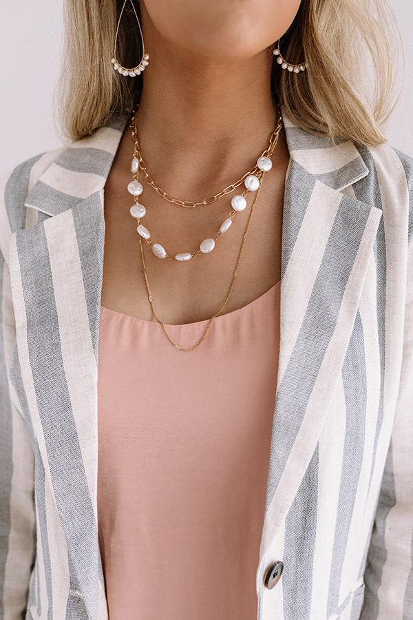 First Class Flight Path Layered Necklace