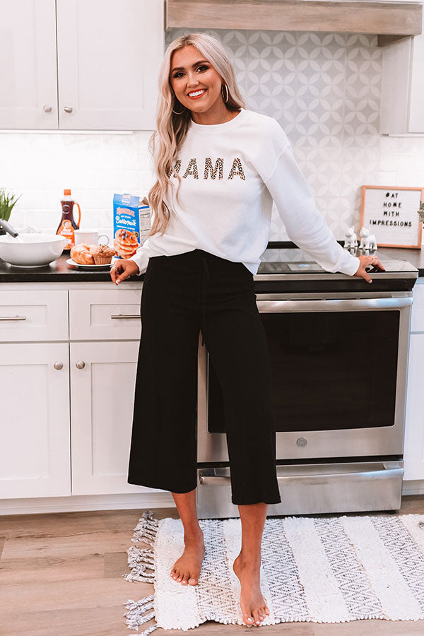 The Josie High Waist Knit Pants In Black