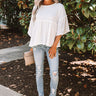 City Skies Babydoll Top In White Image - 1