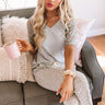 Style Reset Lace Shift Top In Grey Image - 1