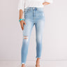 KanCan The Ella High Waist Distressed Ankle Skinny in Light Wash Image - 1