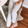 Committed To Cozy Leopard Joggers In White Image - 1