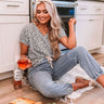 Clean Slate Leopard Top In Grey Image - 1