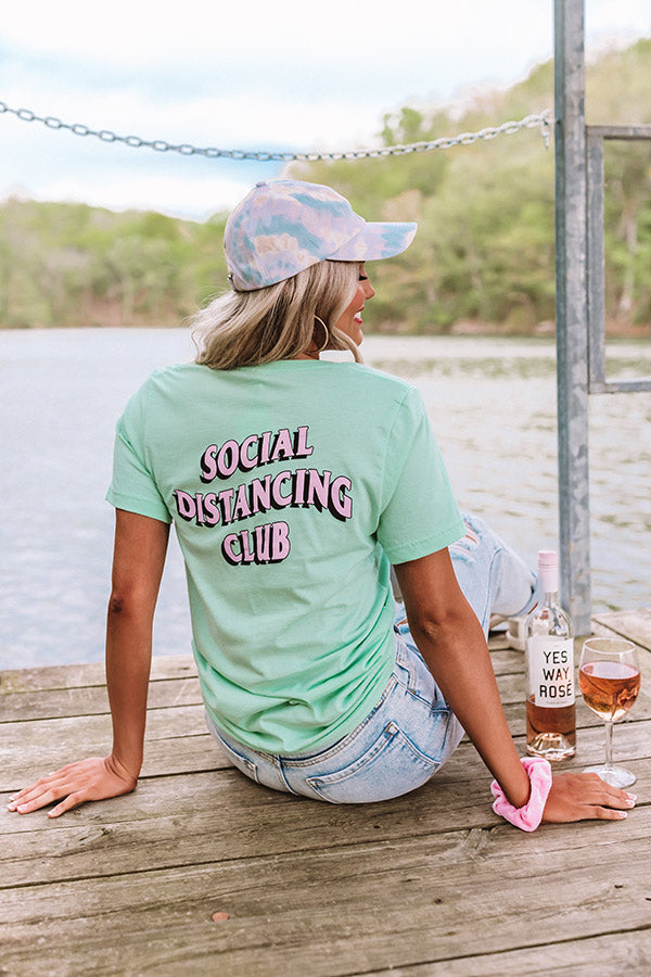 Social Distancing Club Tee In Mint