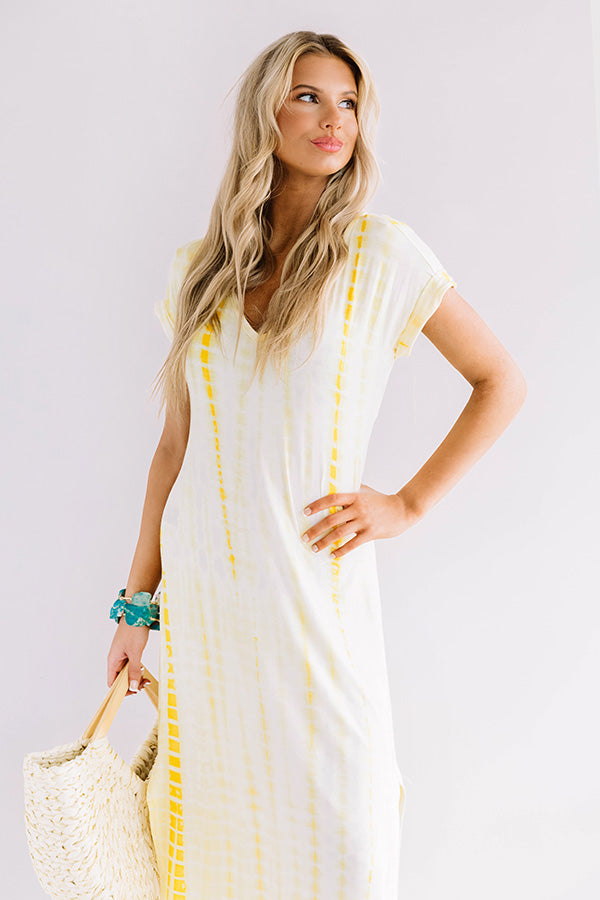 Portofino Party Tie Dye Maxi In Yellow Image - 2