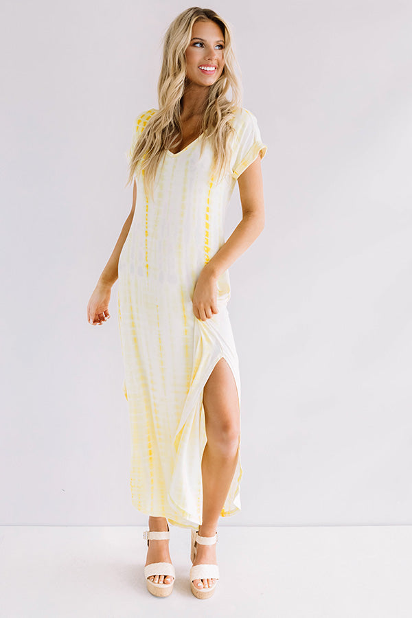 Portofino Party Tie Dye Maxi In Yellow Image - 1