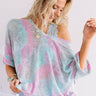 Serving Up Chic Knit Tie Dye Top In Purple Image - 1