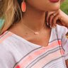 Kendra Scott Elisa Gold Pendant Necklace in Bright Coral Magnesite Image - 1