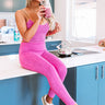 Bright And Early High Waist Legging In Fuchsia Image - 1
