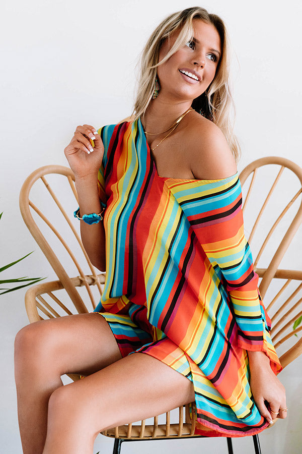 Call The Haute-Line Stripe Tunic In Blue Image - 1