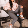Light And Airy High Waist Pants In Dark Grey Image - 1