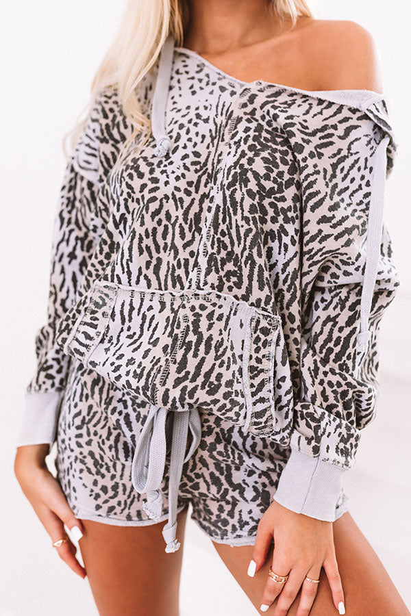 Ready, Set, Relax Leopard Hoodie Image - 2