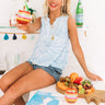 Sunset Mixer Tie Dye Top In Blue Image - 1