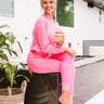 Lounging In Los Angeles Sweatshirt In Hot Pink Image - 1
