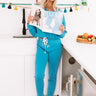 Lounging In Los Angeles Joggers In Ocean Blue Image - 1
