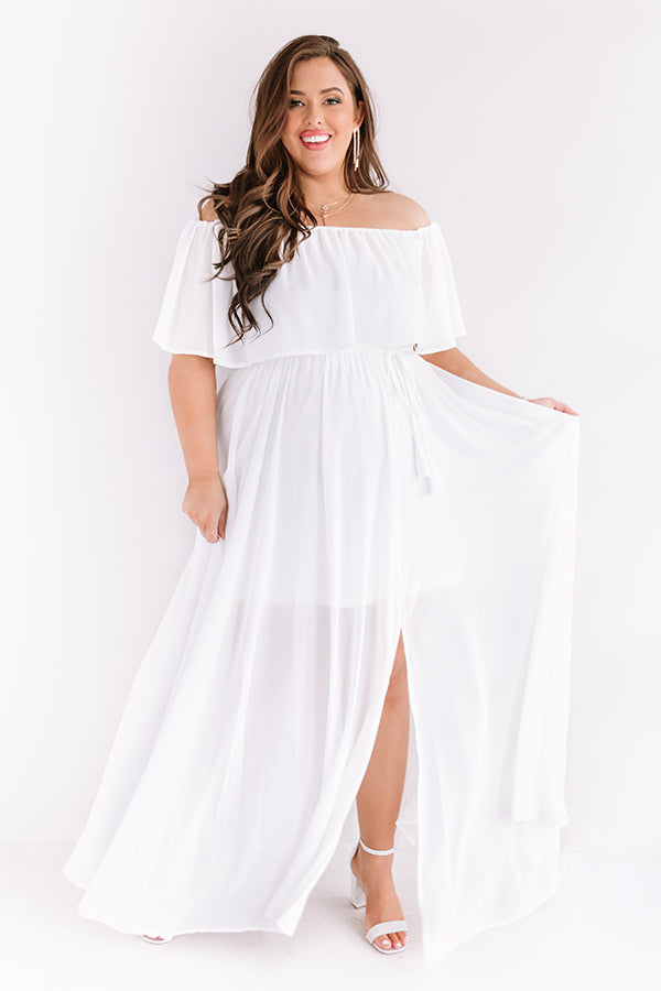 Top Of The Hour Maxi In White Curves Image - 1